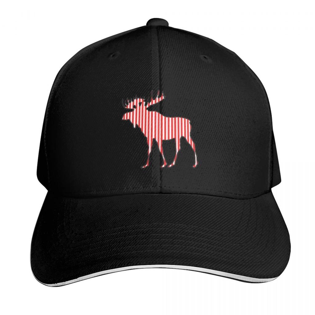 Red and White Moose Baseball Cap Golf Hat Unisex party Hat Golf Wear New In Hat Womens Unisexs