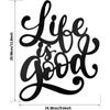 Exquisite 'Life Is Good' Metal Sign. 3D Iron Word. Vintage Art Decor. Rustic Farmhouse for Living Room. Indoor or Outdoor Charm.