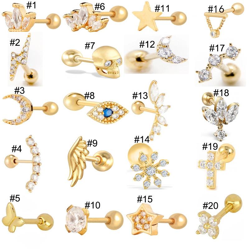 European and American 925 Sterling Silver Piercing Stud Earrings, Earrings, Female Male Devil Nails 2026