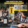 Magnetic Drill, 1100W 1.57" Boring Diameter, 2697lbf/12000N Portable Electric Mag Drill Press with 7 Bits, 580 RPM Max Speed Drilling Machine for any