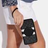 Coach Кошелек Dempsey 18 с круглым логотипом, полосками, жаккардом, фактурной кожей, женский, черный C9073-SVRT6