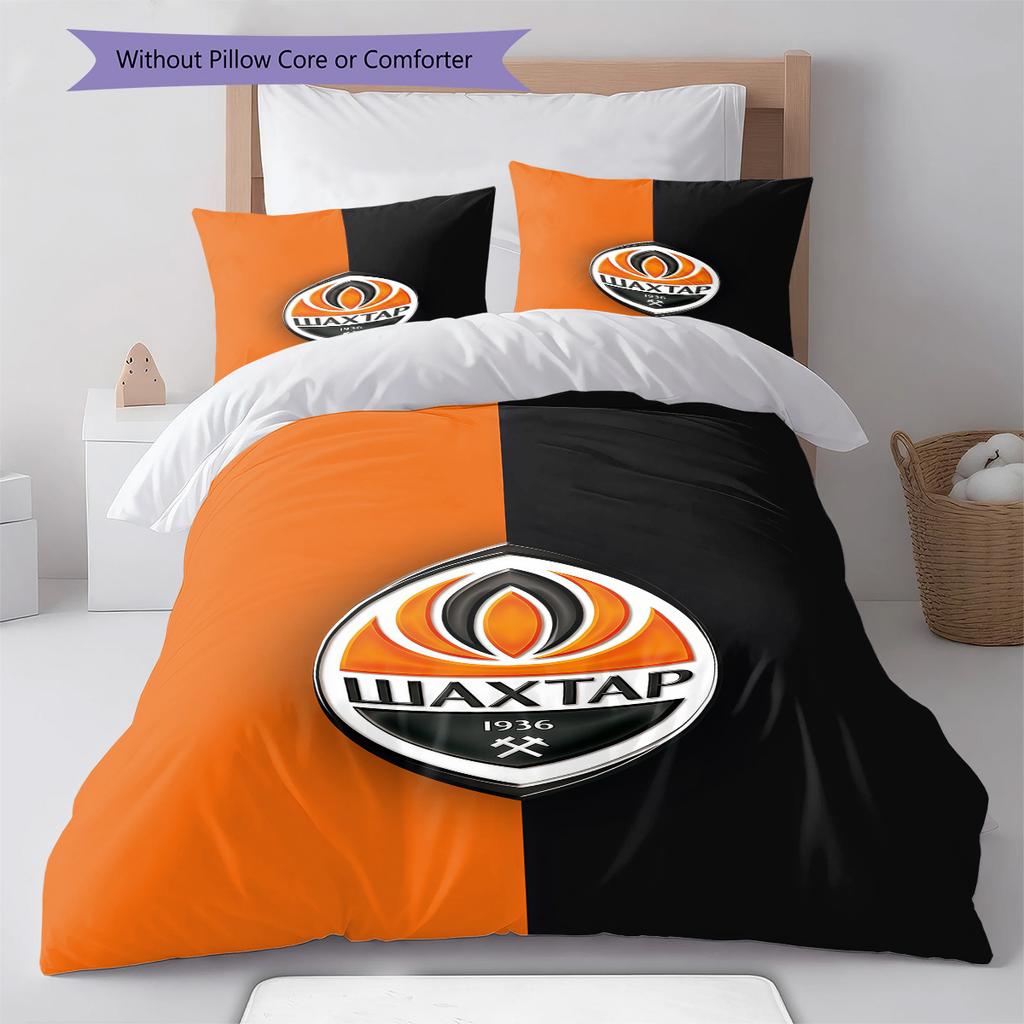 FC Shakhtar Donetsk RugPattern Bedding Quilt Set Quilt Cover Pillowcase Home Decoration Birthday Gift (1 * duvet cover + 2 * pillowcase, without core)