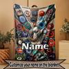 Custom Name Personalized NFL Print Blanket, Home Decor, Bedroom, Sofa, Camping, Couch, Gifts for Birthday Christmas