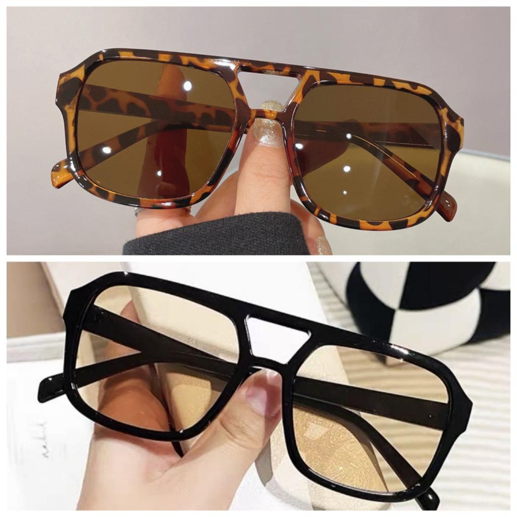 2 PC New Fashion Korean  Sunglasses Personality Hollow Out Trend Men and Women Sunglasses Net Red with Sunglasses