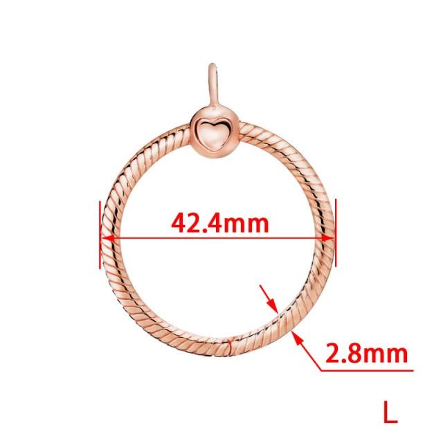 Стерлингового серебра 925 пробы O Love Heart розовое золото CZ кулон мотаться подходит ожерелье женщины DIY очаровательные ювелирные изделия