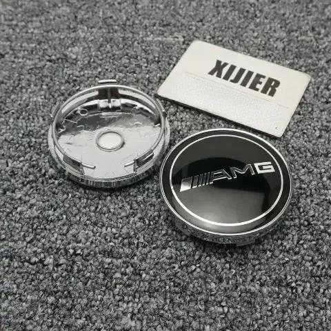 Car Sticker For Mercedes Benz 4pcs 60MM Car Wheel Center Hub Caps Cover decorate Accessories For MERCEDES BENZ AMG W204 W126 W20