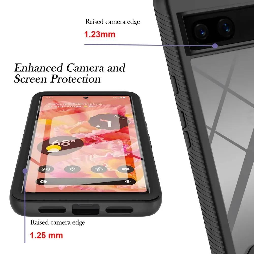 Pixel 7 8 9 Pro XL Shockproof Case Front Film Crystal Back Capa for Google Pixel 8 A Pixel7 6A 7A 8A 5G 360 Protect Phone Cover