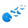 Bat Shaped Wall Hanging Clock Household Decorative Clock Halloween Bat Wall Clock  Home Decor