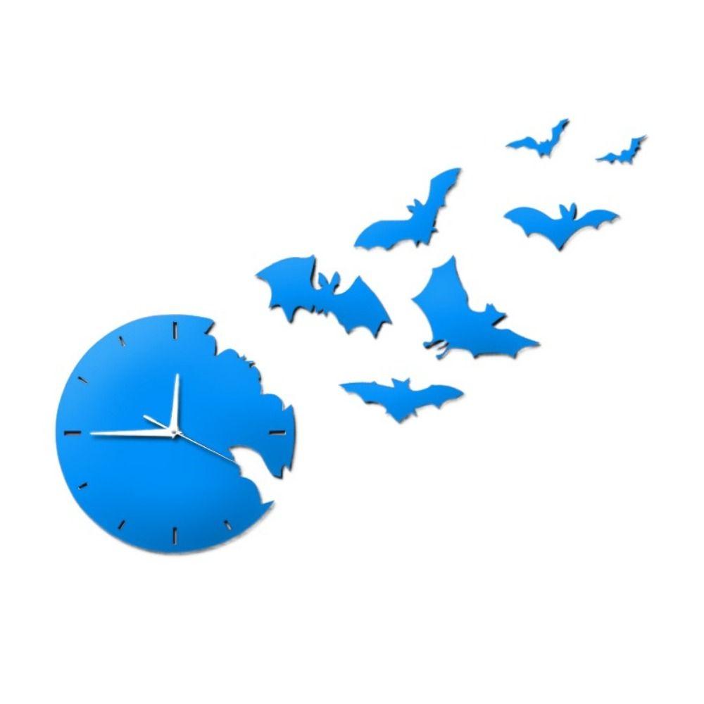 Bat Shaped Wall Hanging Clock Household Decorative Clock Halloween Bat Wall Clock Home Decor