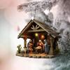 Christmas Pendant Ornament Jesus Family Prayer Scene Pendant Bright Colored Religious Symbol