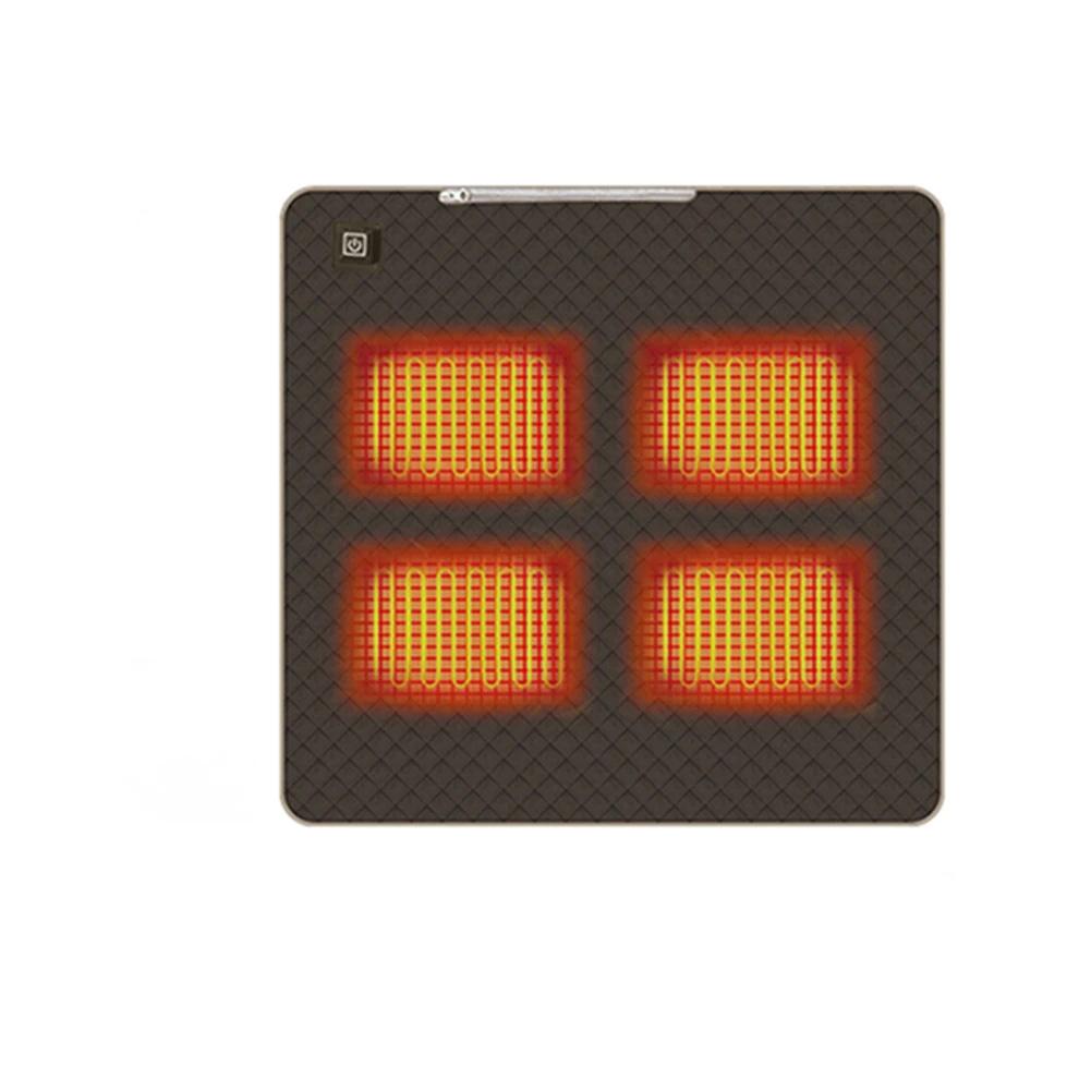 Портативная греющая подушка 3 регулируемые температуры USB электрическая грелка 4 зоны нагрева грелка коврик для сидения для кемпинга дома