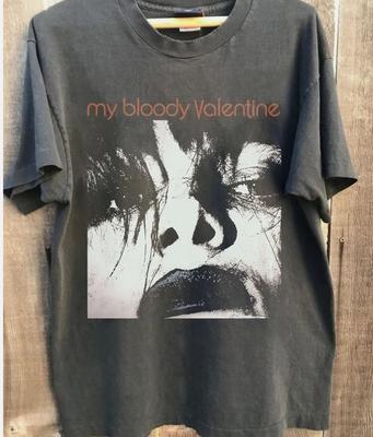 Винтажная футболка унисекс My Bloody Valentine Band цвета древесного угля для мужчин и женщин