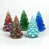 1PC Crystal Resin Christmas Tree Handmade Ornament Natural Stone Amethyst Fengshui Sculpture Lucky Christmas Trees Home Decor