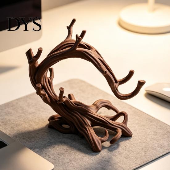 Современные гаджеты для офисного стола 3D-печатная подставка для телефона в виде ветки дерева, Художественная витая деревянная подставка для телефона на стол, Деревенский органический декор