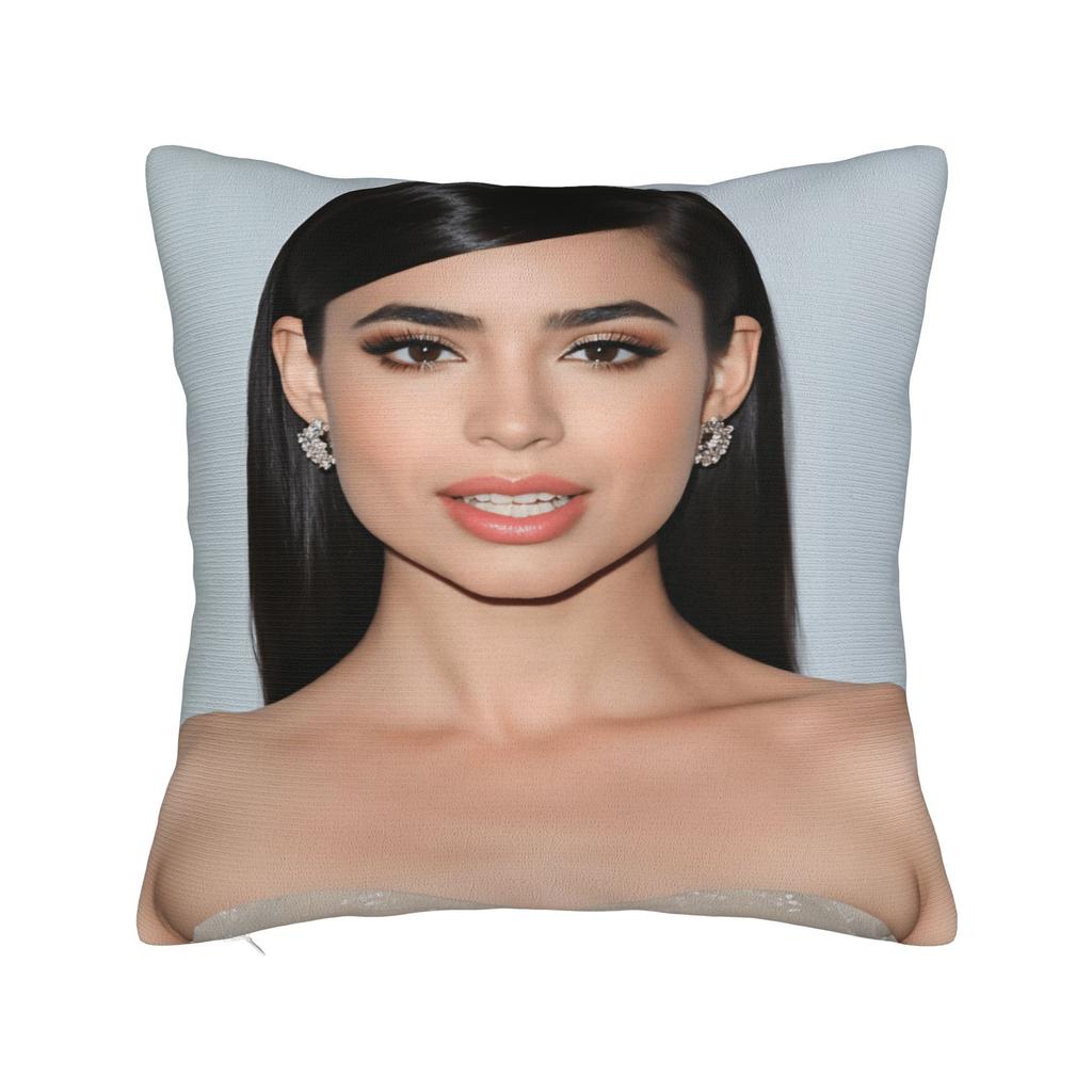 Actor S-Sofia C-Carson Pillow Cover Novelty Pillow Case For Living Room Chair Soft Cushion Cover Birthday Present