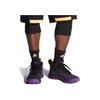 Adidas D Lillard 5 Амортизация Нескользящие Износостойкие Кроссовки для баскетбола со средней высотой верха Мужские Кроссовки Фиолетовый Красный EF8663