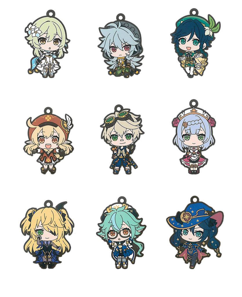 Bushiroad Creative Genshin Impact Capsule Rubber Strap 2 Set of Gachapon Capsule Toy Vol. [Complete 9]