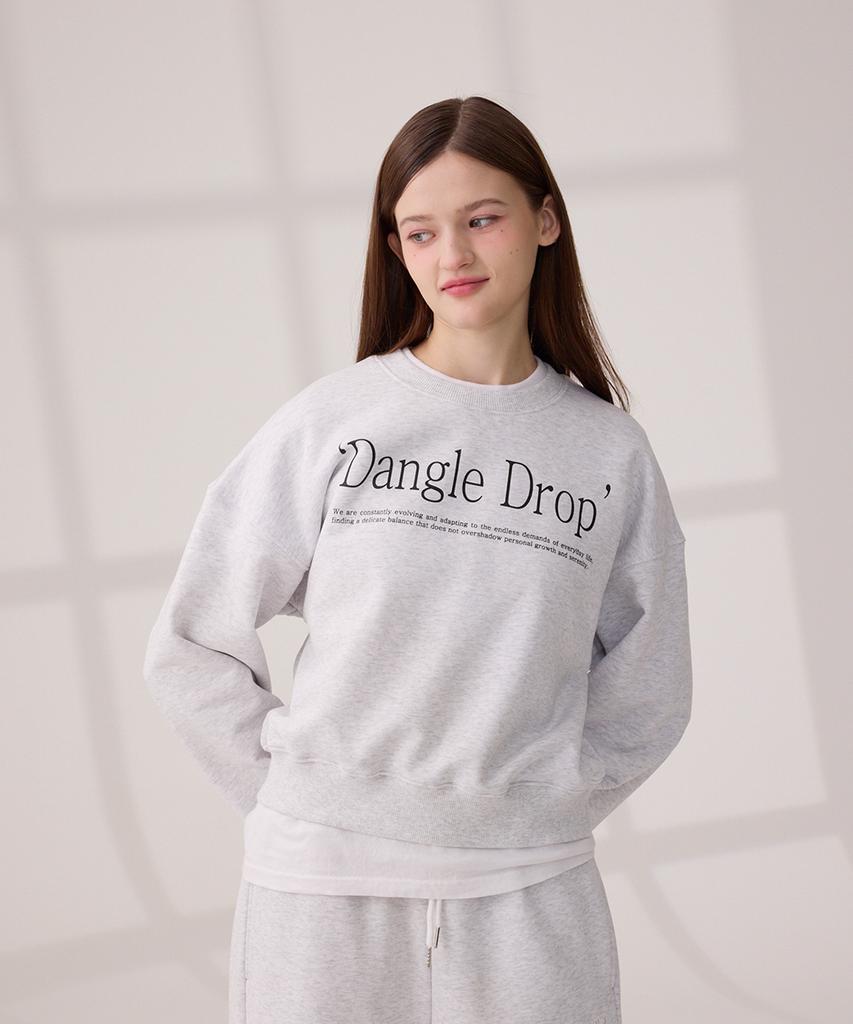 DANGLEDROP Dgdp Свитшот с опечаткой Белый меланж