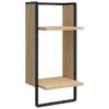 6 Piece Wall Shelf Set with Bars Sonoma Oak Wood Based Material