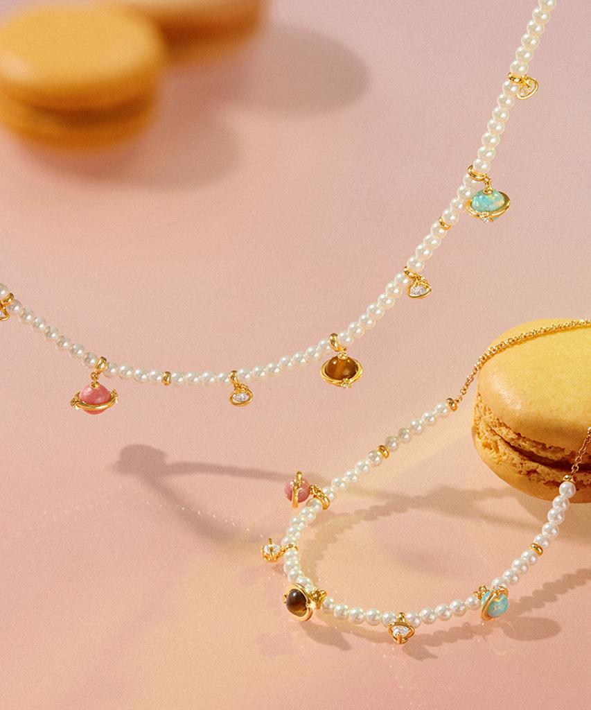 Lola Rose Heliocentric Multi-Pendant Layering Pearl Necklace