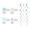 8pcs Swirl Snowflake Hanging Ornament Ceiling Streamers Spirals Hanging Accent  Christmas Tree