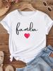 (Asian Size) Women T Shirt Letter Trend Cute 90s Style Short Sleeve Tee Top Clothing Fashion Print Lady Casual Female Graphic T-shirts