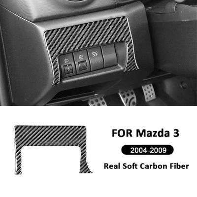Для Mazda 3 2004-2009 Аксессуары Панель Декоративная Накладка Кнопок Переключателя Управления Передними Фарами Автомобиля Наклейка