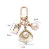 Male Bag Pendant Female Pearl Heart Keychain Women Car Keyring Letter Korean Style Key Lanyard