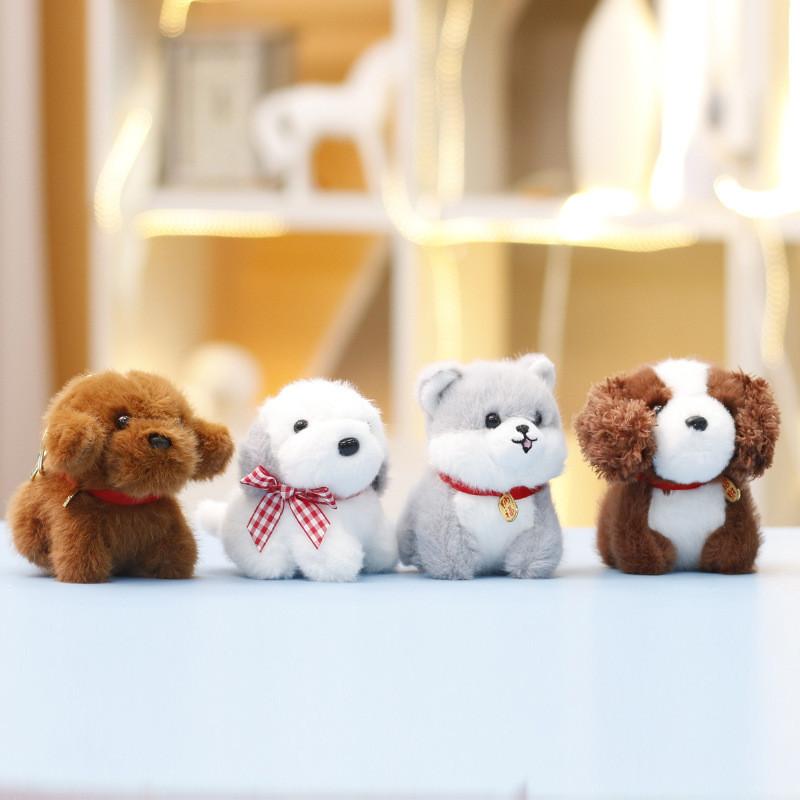 Adorable Animal Plush Dog With Keyring For Gift And Bag Accessory