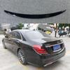 Задний спойлер Mercedes S-Class W222 в стиле AMG, Глянцевый черный, с рисунком под карбон, 2014-2020, Не требует сверления.