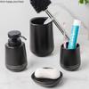 Ceramic Bathroom Kit Wash Set Bathroom 4-piece Set Mouth Cup Lotion Bottle Soap Dispenser Soap Dish Toilet Brush Home Toiletries