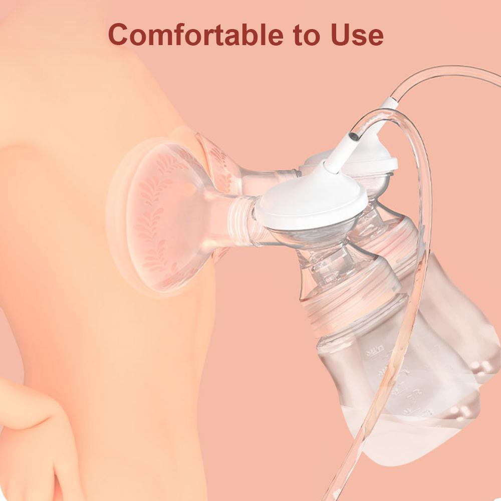 Двойной электрический молокоотсос Hands Free для грудного вскармливания 2 режима и регулируемые уровни