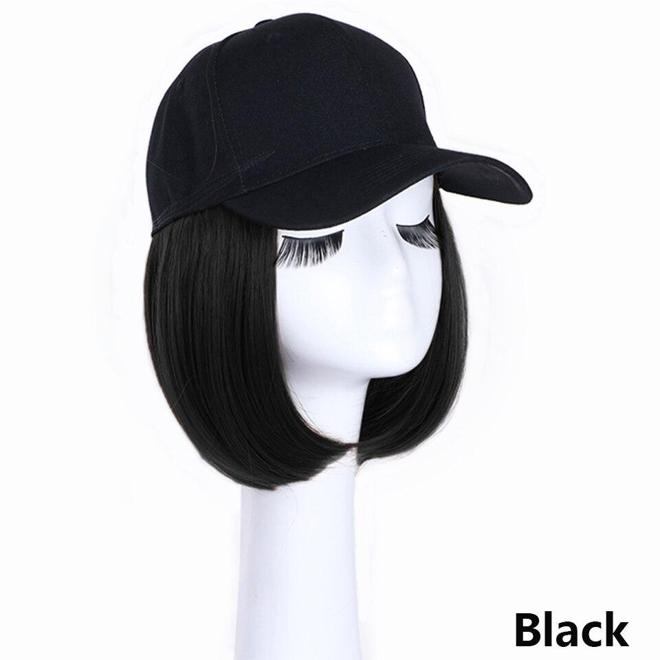 LUPU Синтетический парик для бейсбольной кепки, короткие прямые парики, черный, коричневый, регулируемые парики с естественным соединением для женщин