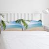 Turquoise Palm Tree Bedding Three-Piece Quilt Cover