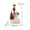 Christmas Figurine Scene Layout Craft Accessories Xmas Decor Lighted for Party Holiday Fireplace