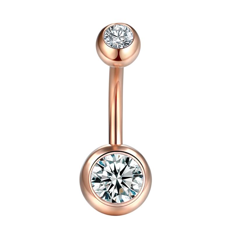 Пирсинг живота, модные кольца в стиле панк из нержавеющей стали для пупка, круглые хрустальные украшения для пирсинга пупка, ювелирные изделия для пирсинга тела