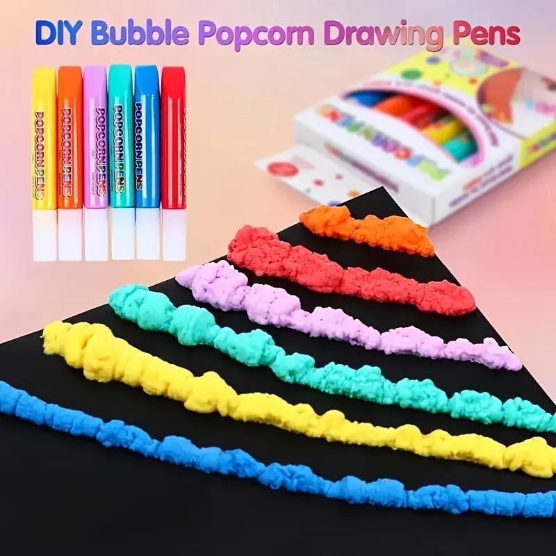 Попкорн Пузырьковая Ручка DIY Хлопок 3D Печать Рисование Пухлый Эффект Ручка-Маркер Творческий Инструмент для Рукоделия Граффити