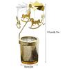Home Decoration Carousel Candle Stand Golden Fairy Rotating Candlestick Candle Holders  Home