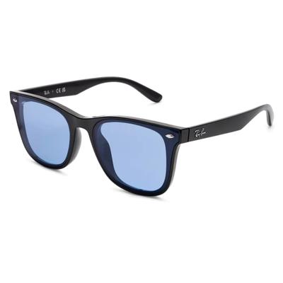 RayBan Оправа с гравировкой на дужке Прямоугольные Солнцезащитные очки Унисекс Пара Черные