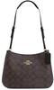 Penelope Shoulder Mini Shoulder Mini Mini CO953 Outlet Bag, Bag, Thin, Size, Small, Signature, Women's, (IM/BROWN BLACK) [Product]