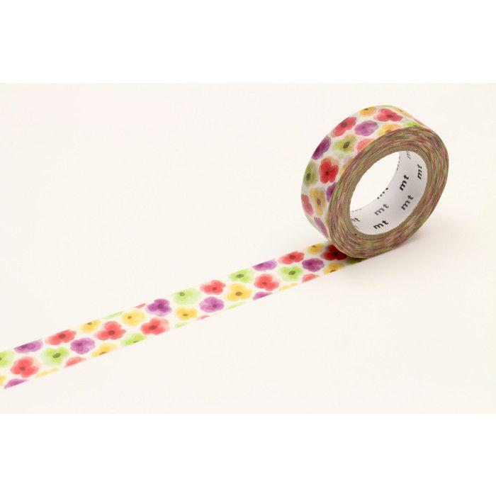 Masking Tape MT EX fleurs pensées aquarelle - pansy