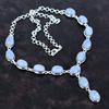 Ожерелье из голубого кружевного агата, ожерелье из серебра 925 пробы, ожерелье с регулируемой цепочкой, украшения из натуральных драгоценных камней, ожерелье ручной работы, подарки на годовщину