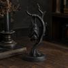 Скульптура летучей мыши для готических интерьеров, 3D-печатная статуэтка на подставке-ветке для Хэллоуина, полки, камина и праздничного стола