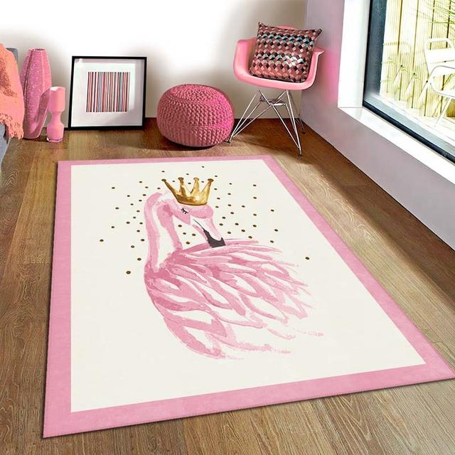 Коврик для детской комнаты с узором единорога, детский игровой коврик, милый коврик с рисунком из мультфильма, домашний коврик для гостиной, украшения спальни, аксессуары