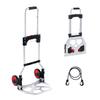 Folding Hand Truck, 176 lbs Load Capacity, Aluminum Portable Cart, Convertible Hand Truck and Dolly with Telescoping Handle and Rubber Wheels, Ultra