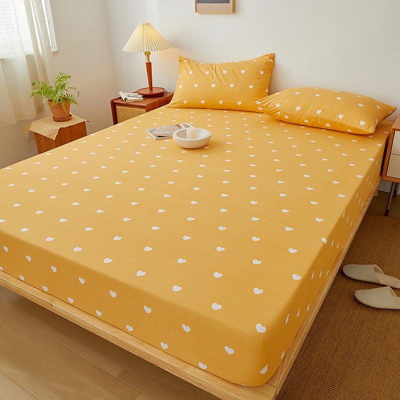 Хлопковая простыня однотонного цвета с эластичной лентой Нескользящий регулируемый наматрасник Мягкий удобный для двуспального размера King Queen Size
