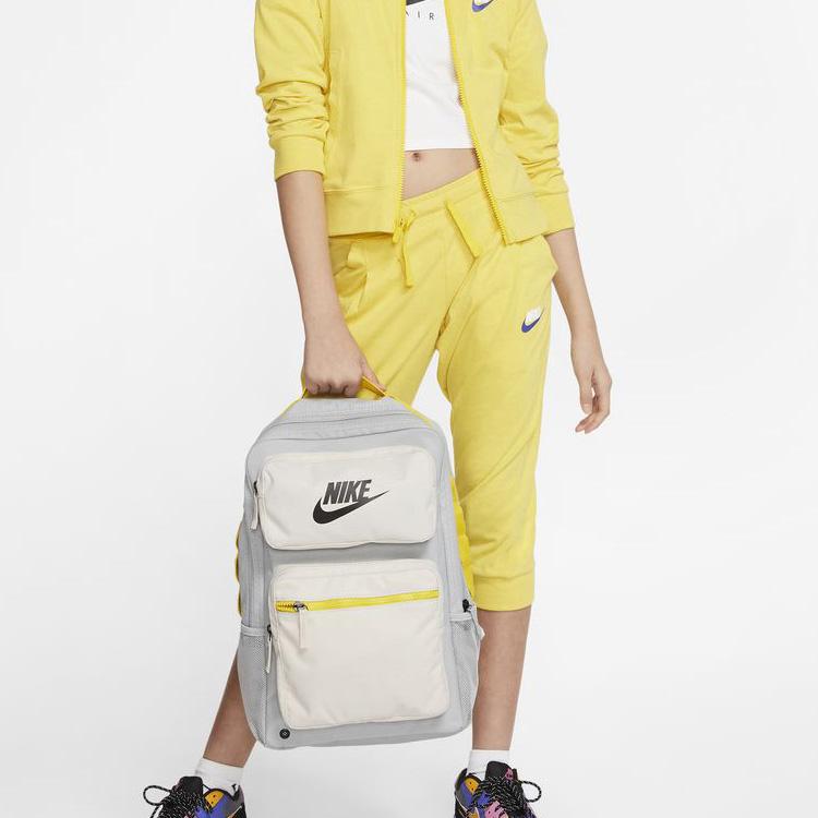 Nike Future Pro Простой повседневный полиэстеровый рюкзак Обычный мужской рюкзак Светло-серый BA6170-077