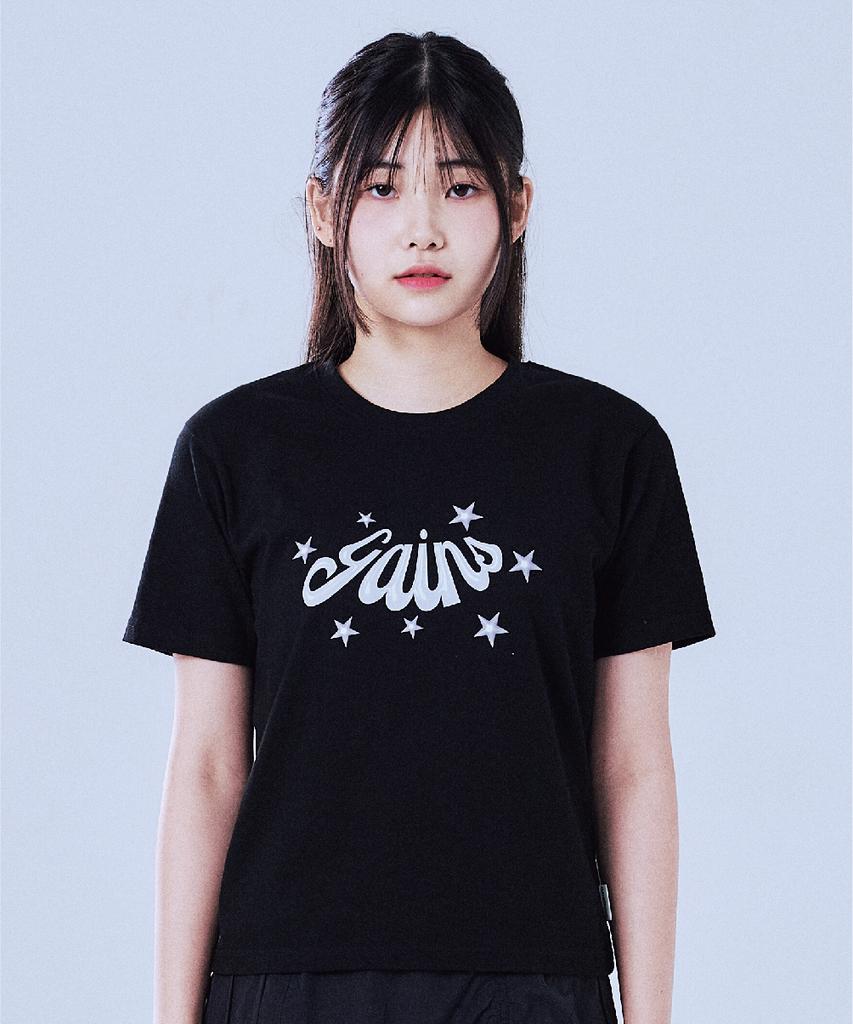 GAINSBORO 3D Star Logo T-Shirt_Black/Silver