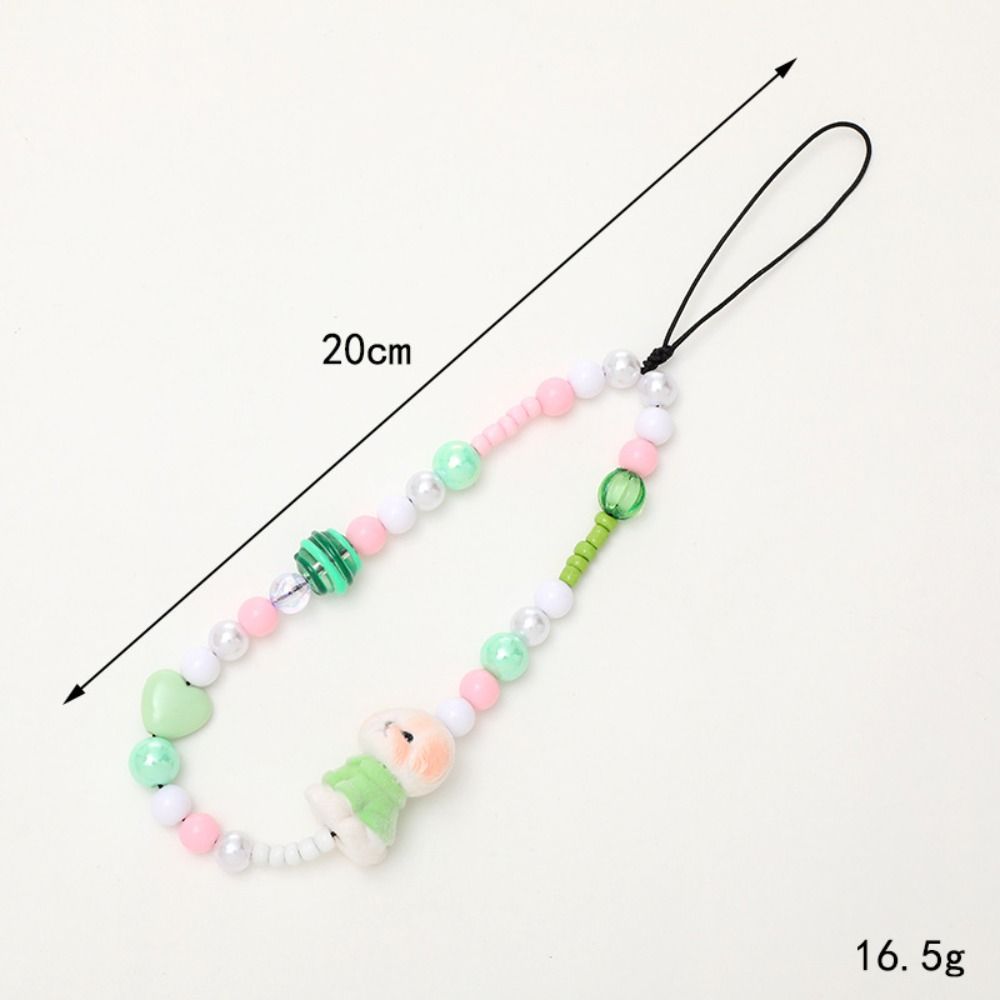 Подвеска для телефона с подвеской в виде бисера, универсальная подвеска для мобильного телефона, мультяшная цепочка для телефона с бусинами, подвеска в виде U-образного диска