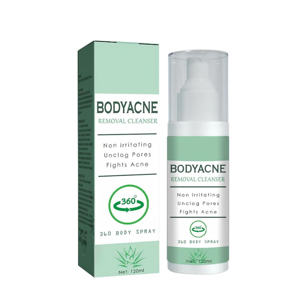 Спрей от прыщей на спине, Спрей от прыщей, Сыворотка от прыщей на спине, Увлажняющий крем для тела от прыщей, Уменьшение прыщей на спине и теле, Глубокое очищение скрабом для спины,(120мл)